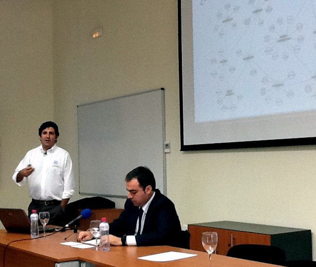 Foto Miguel Ángel Calero de CoSfera en la Jornada de Internacionalización UNIPIMUS